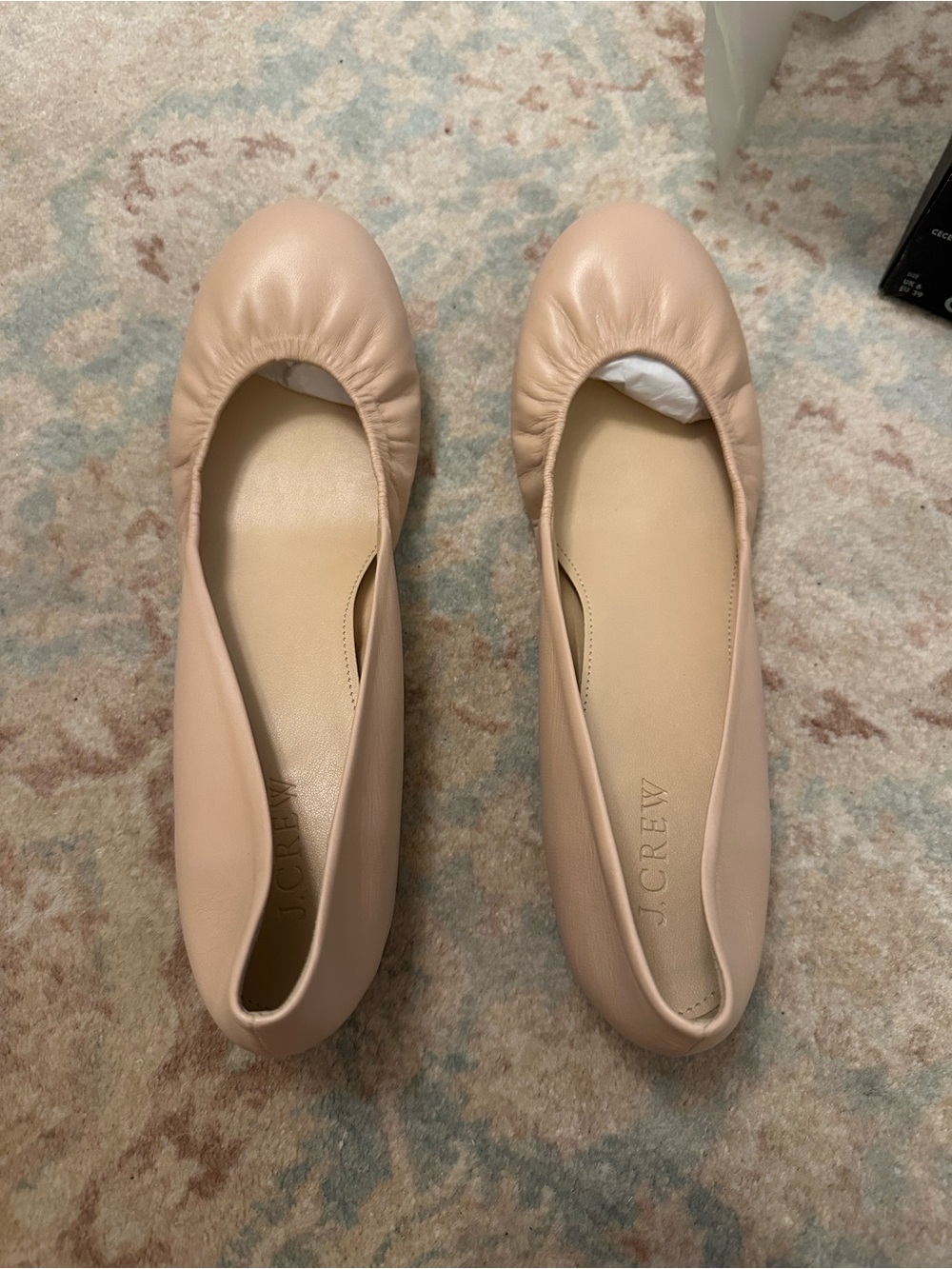 J. Crew Beige Leather Ballet Flats